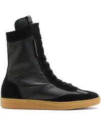 AllSaints - Louise Leather High Top Trainers - Lyst
