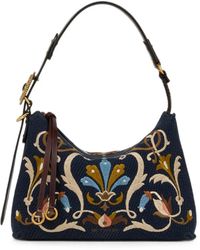 Etro - Kleine Rosette Tasche Aus Canvas Mit Stickerei - Lyst