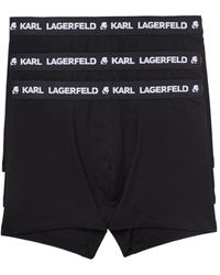 Karl Lagerfeld - Set aus drei Boxershorts mit Logo-Bund - Lyst