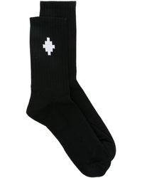Marcelo Burlon - Cross-intarsia Ribbed Socks - Lyst