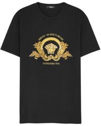 Versace - Coupe Blason Embroidered T-shirt - Lyst