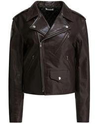 AURALEE - Leather Biker Jacket - Lyst