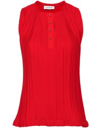 Lanvin - Mouwloze Plissé Blouse - Lyst