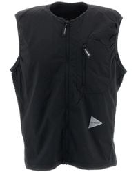 and wander - Air Fleece Reflective-Logo Gilet - Lyst