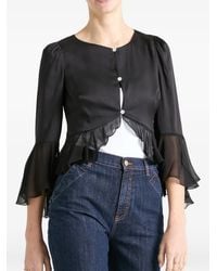 Temperley London - Veste En Soie Leilani À Volants - Lyst