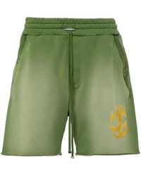 Amiri - Logo-embellished Cotton Track Shorts - Lyst