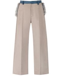 Marni - Faux-Fur-Trimmed Velvet Trousers - Lyst