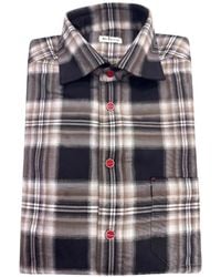 Kiton - Check-Pattern Button-Down Shirt - Lyst