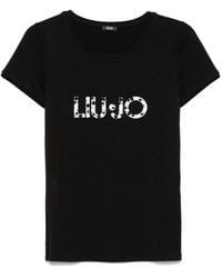 Liu Jo - T-Shirt Mit Logo-Print - Lyst