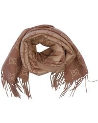 Gucci - Gg-Pattern Fringed-Edges Scarf - Lyst