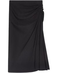 Dries Van Noten - Draped Button-Detail Midi Skirt - Lyst