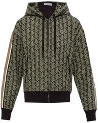 Lacoste - Monogram-Print Zip-Up Sweatshirt - Lyst