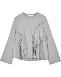 Cecilie Bahnsen - Alva Ruffled-Detail T-Shirt - Lyst