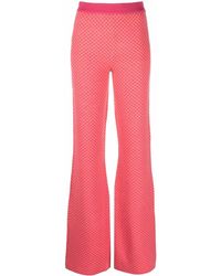 Moschino - Flared Jacquard-Knit Trousers - Lyst