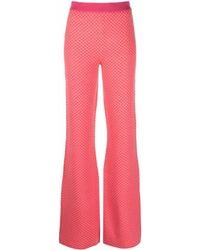 Moschino - Flared Jacquard-Knit Trousers - Lyst