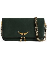 Zadig & Voltaire - Rock Grained Leather Clutch Bag - Lyst