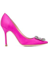 Manolo Blahnik - Hangisi 105Mm Silk Pumps - Lyst