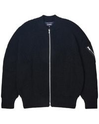 Comme des Garçons - Ribbed-Knit Zip-Up Cardigan - Lyst