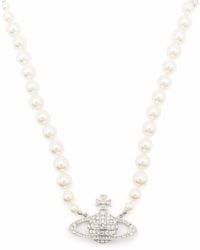 Vivienne Westwood - Imogene Crystal-orb Pearl Necklace - Lyst