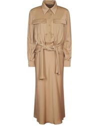 Alberta Ferretti - Button-down belted midi dress - Lyst