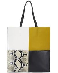 KHAITE - Piper Fern Colourblock Snakeskin Tote Bag - Lyst