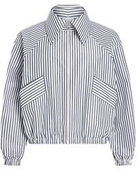 Patou - Striped-Pattern Zipped Jacket - Lyst