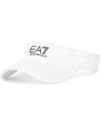 EA7 - Cotton Logo-Print Visor - Lyst