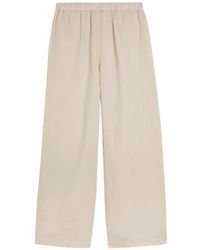 Aspesi - Elasticated Linen Trousers - Lyst