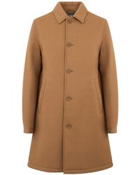 Herno - Button-Fastening Single-Breasted Coat - Lyst