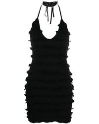 Blumarine - Ruffled-detail Halterneck Mini Dress - Lyst