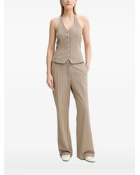 Samsøe & Samsøe - Saneem Pinstriped Halter-Neck Top - Lyst