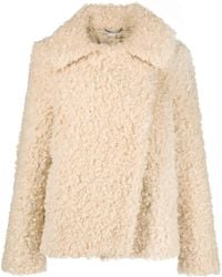 Stella McCartney - Teddy Fur-Design Oversized Coat - Lyst