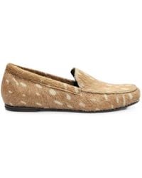 Loulou de Saison - Zino Deer-Print Pony-Effect Loafers - Lyst
