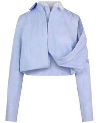 Monse - Fold-Up Cropped Shirt - Lyst