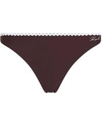 Karl Lagerfeld - Bas De Bikini À Logo Imprimé - Lyst
