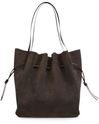 Yuzefi - Scallop Suede Tote Bag - Lyst