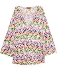 Missoni - Short/ V-Neck Dress - Lyst