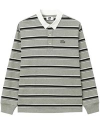 Izzue - Horizontal-Stripe Long-Sleeve Polo Shirt - Lyst