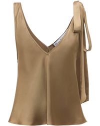 JW Anderson - Mouwloze Zijden Top - Lyst