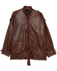 Giorgio Brato - Leather Zip-Up Jacket - Lyst