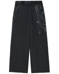 Mini Cream - Graphic-Print Wide-Leg Track Pants - Lyst