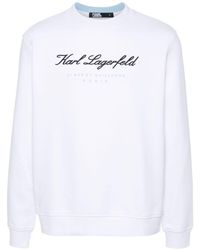 Karl Lagerfeld - Felpa con logo in rilievo - Lyst