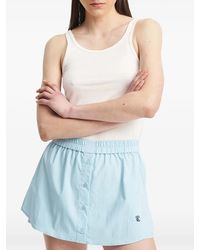 ELEH - Button-Front Logo-Embroidered Shorts - Lyst