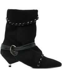 GISÉL MOIRÉ - Ariel Woven Strap Boots - Lyst