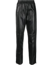 Golden Goose - Leather Pants With Stretch Waistband And Zippers On Hem For - Lyst