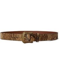 Ralph Lauren - Ceinture À Effet Peau De Python - Lyst