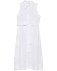 P.A.R.O.S.H. - Belt Eyelet Midi Dress - Lyst