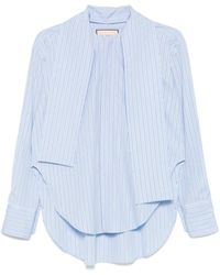 Plan C - Striped Cotton Shirt - Lyst