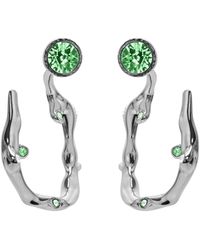 Oscar de la Renta - Asymmetric Crystal-embellished Earrings - Lyst