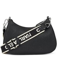 Karl Lagerfeld - Logo-Lettering Curved Cross Body Bag - Lyst